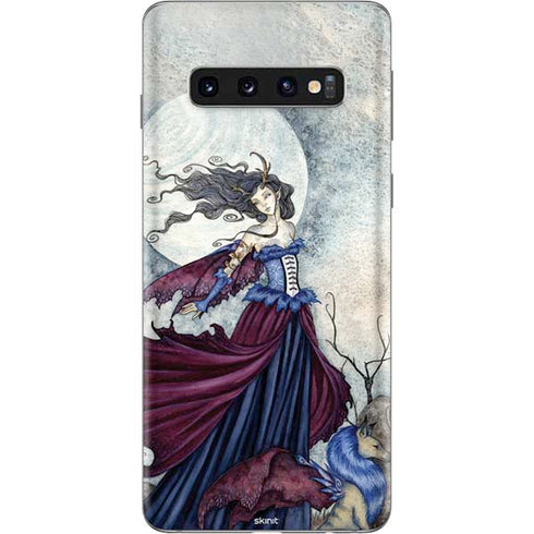 Amy Brown The Moon is Calling Fairy and Dragon Galaxy S10 Skin