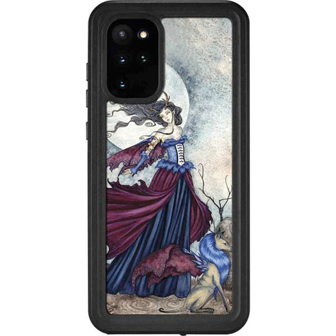 Amy Brown The Moon is Calling Fairy and Dragon Galaxy S20 Plus Waterproof Case