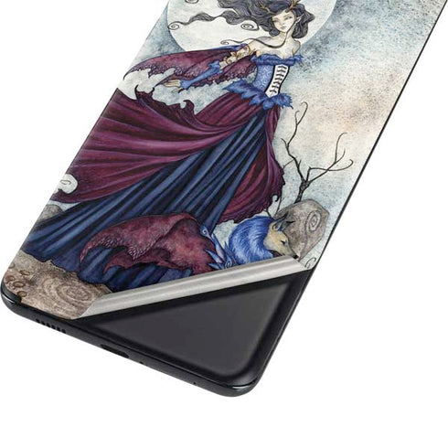 Amy Brown The Moon is Calling Fairy and Dragon Galaxy S21 Plus 5G Skin