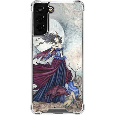 Amy Brown The Moon is Calling Fairy and Dragon Galaxy S22 Plus Clear Case