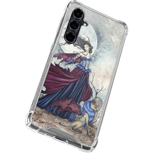 The Moon is Calling Fairy and Dragon by Amy Brown Galaxy S23 FE Clear Case