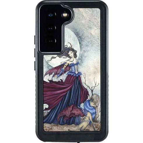 Amy Brown The Moon is Calling Fairy and Dragon Galaxy S23 Waterproof Case