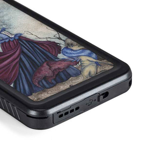 Amy Brown The Moon is Calling Fairy and Dragon Galaxy S23 Waterproof Case