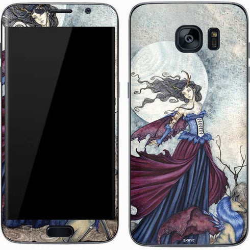 Amy Brown The Moon is Calling Fairy and Dragon Galaxy S7 Skin