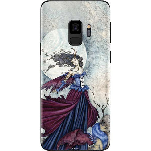 Amy Brown The Moon is Calling Fairy and Dragon Galaxy S9 Skin