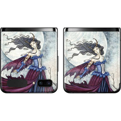 Amy Brown The Moon is Calling Fairy and Dragon Galaxy Z Flip Skin