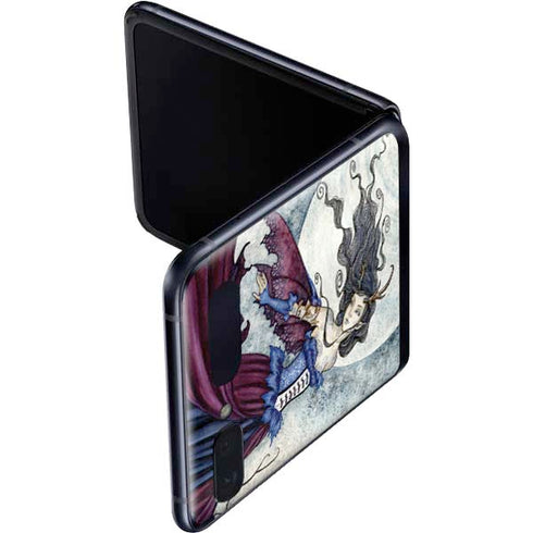 Amy Brown The Moon is Calling Fairy and Dragon Galaxy Z Flip Skin