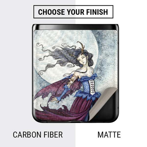 Amy Brown The Moon is Calling Fairy and Dragon Galaxy Z Flip Skin