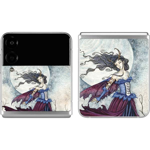 Amy Brown The Moon is Calling Fairy and Dragon Galaxy Z Flip4 5G Skin