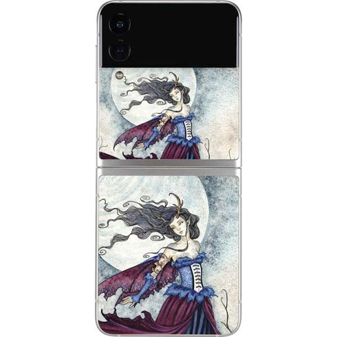 Amy Brown The Moon is Calling Fairy and Dragon Galaxy Z Flip4 5G Skin