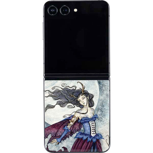 The Moon is Calling Fairy and Dragon by Amy Brown Galaxy Z Flip5 5G Skin
