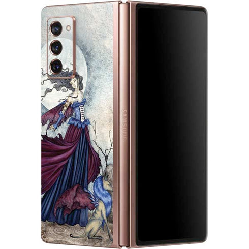 Amy Brown The Moon is Calling Fairy and Dragon Galaxy Z Fold2 5G Skin