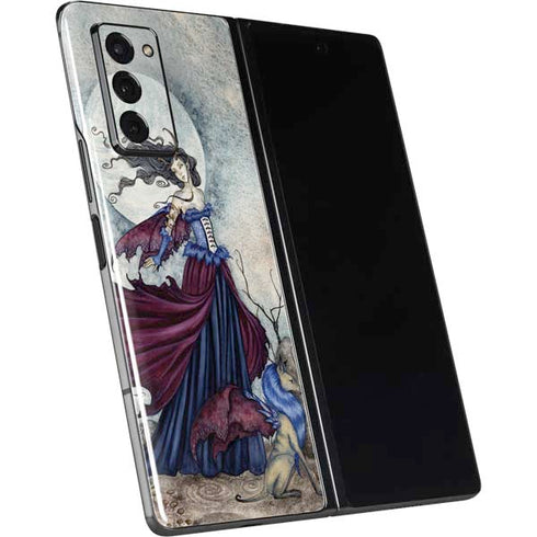 Amy Brown The Moon is Calling Fairy and Dragon Galaxy Z Fold2 5G Skin