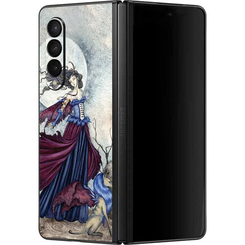 Amy Brown The Moon is Calling Fairy and Dragon Galaxy Z Fold3 5G Skin