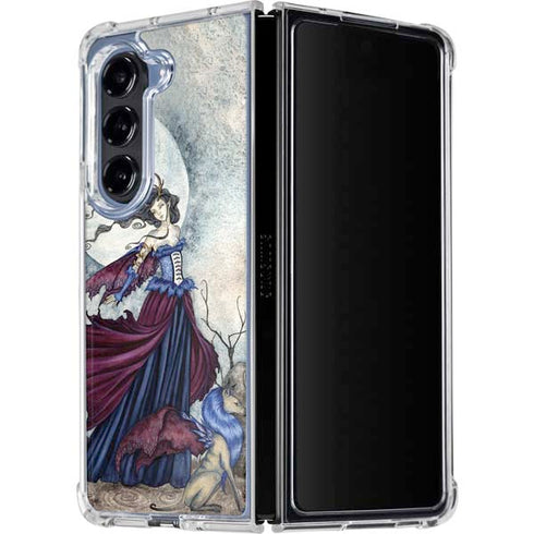 The Moon is Calling Fairy and Dragon by Amy Brown Galaxy Z Fold5 5G Clear Case