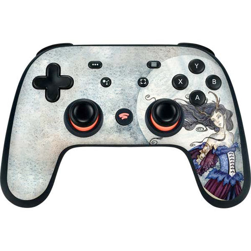 Amy Brown The Moon is Calling Fairy and Dragon Google Stadia Controller Skin