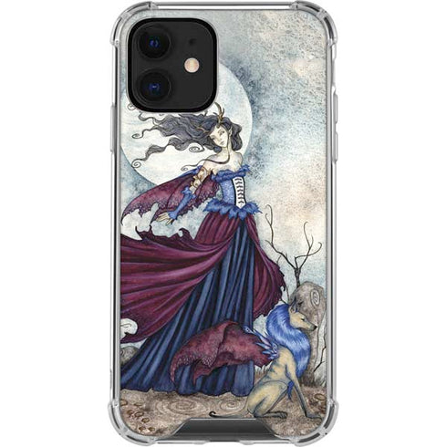 Amy Brown The Moon is Calling Fairy and Dragon iPhone 12 Clear Case