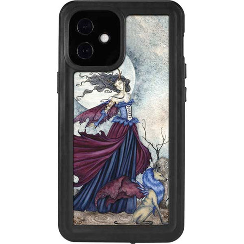 Amy Brown The Moon is Calling Fairy and Dragon iPhone 12 Mini Waterproof Case