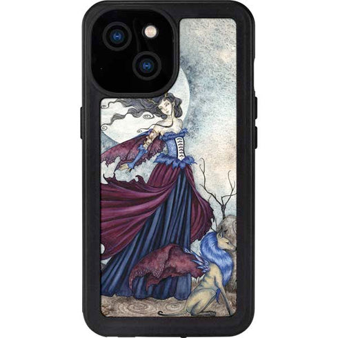 Amy Brown The Moon is Calling Fairy and Dragon iPhone 13 Mini Waterproof Case