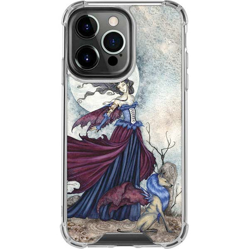 Amy Brown The Moon is Calling Fairy and Dragon iPhone 13 Pro Clear Case