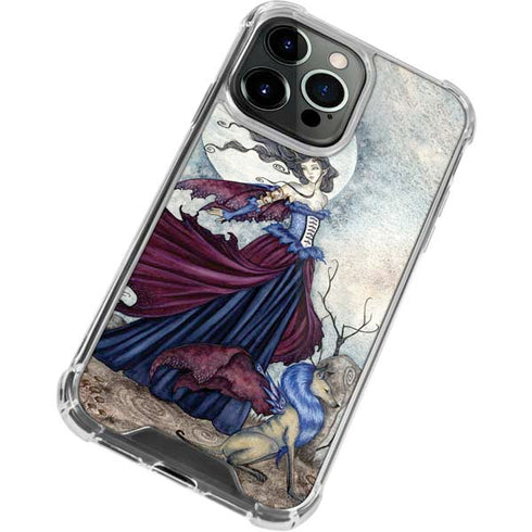 Amy Brown The Moon is Calling Fairy and Dragon iPhone 13 Pro Clear Case
