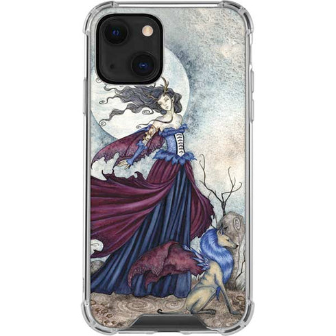 Amy Brown The Moon is Calling Fairy and Dragon iPhone 14 Plus Clear Case