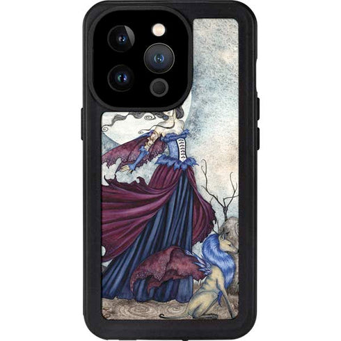 Amy Brown The Moon is Calling Fairy and Dragon iPhone 14 Pro Waterproof Case