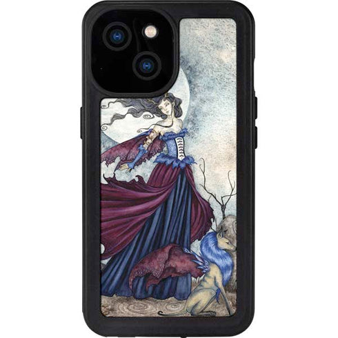The Moon is Calling Fairy and Dragon by Amy Brown iPhone 15 Waterproof Case