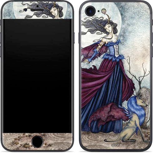 Amy Brown The Moon is Calling Fairy and Dragon iPhone 8 Skin