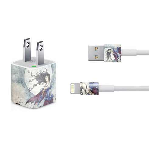 Amy Brown The Moon is Calling Fairy and Dragon iPhone Charger (5W USB) Skin