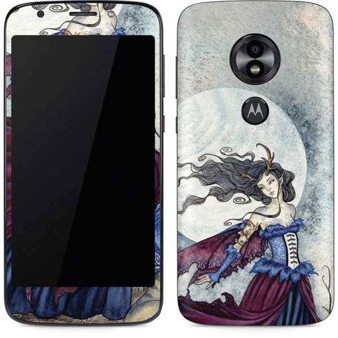 Amy Brown The Moon is Calling Fairy and Dragon Moto E5 Play Skin