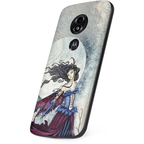 Amy Brown The Moon is Calling Fairy and Dragon Moto E5 Play Skin