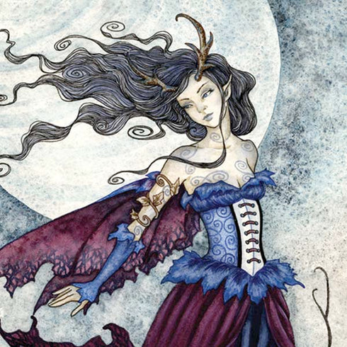 Amy Brown The Moon is Calling Fairy and Dragon Moto E5 Play Skin