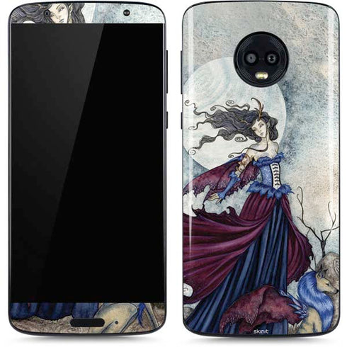 Amy Brown The Moon is Calling Fairy and Dragon Moto G6 Skin
