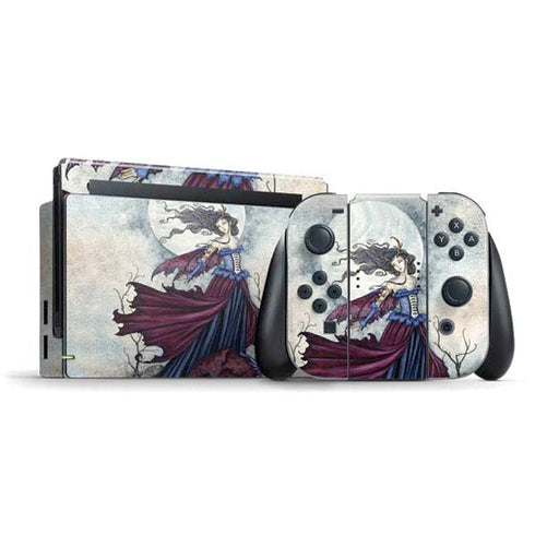 Amy Brown The Moon is Calling Fairy and Dragon Nintendo Switch Bundle Skin
