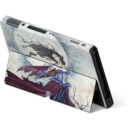 Amy Brown The Moon is Calling Fairy and Dragon Nintendo Switch OLED (2021) Skin