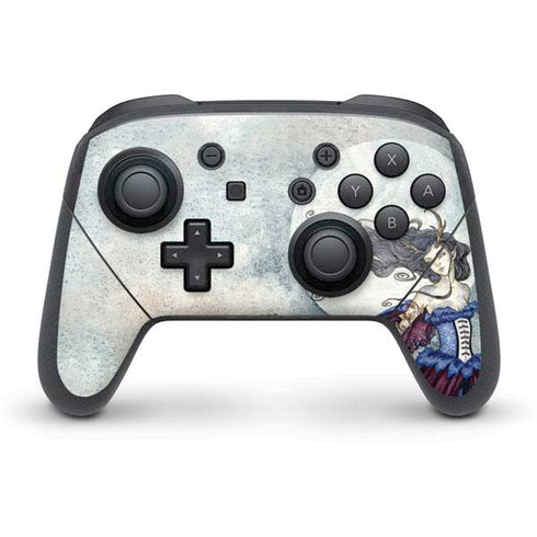 Amy Brown The Moon is Calling Fairy and Dragon Nintendo Switch Pro Controller Skin