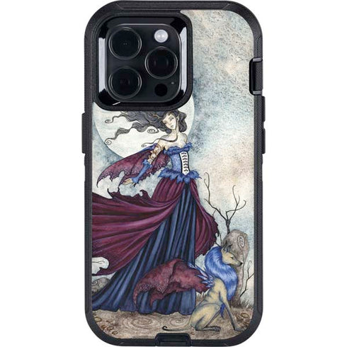 The Moon is Calling Fairy and Dragon by Amy Brown Otterbox Defender iPhone Skin