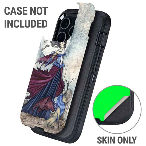 The Moon is Calling Fairy and Dragon by Amy Brown Otterbox Defender iPhone Skin