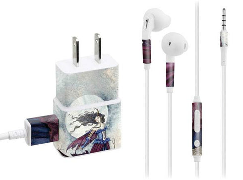 Amy Brown The Moon is Calling Fairy and Dragon Phone Charger Skin