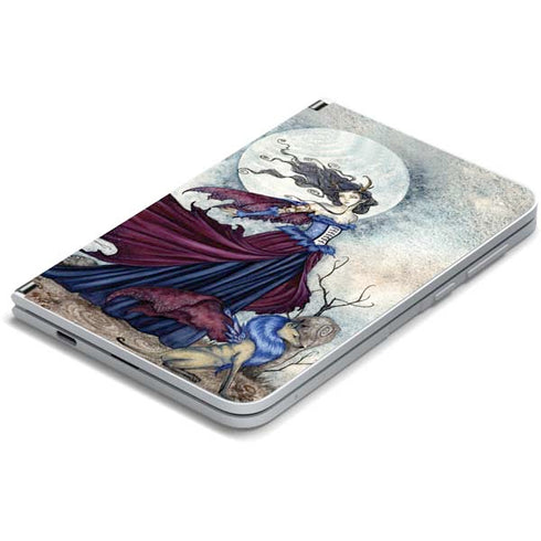 Amy Brown The Moon is Calling Fairy and Dragon Surface Duo Skin