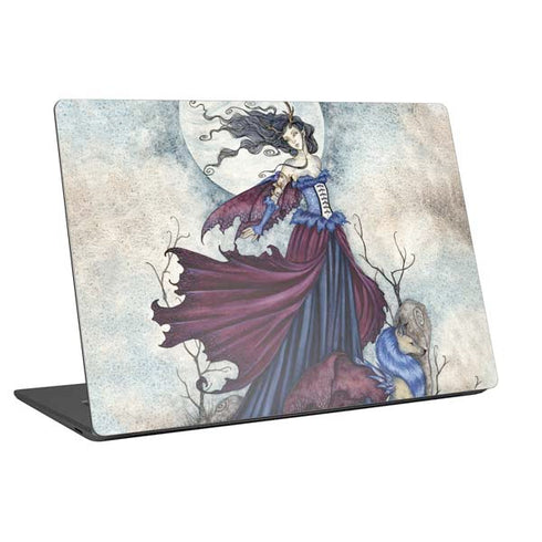 Amy Brown The Moon is Calling Fairy and Dragon Universal Laptop 17in (13.8 x 10in) Skin