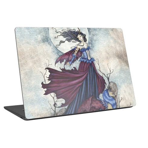 Amy Brown The Moon is Calling Fairy and Dragon Universal Laptop 18in (14.6 x 10.6in) Skin