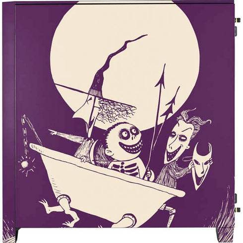 Disney The Nightmare Before Christmas Lock Shock and Barrel Art Corsair 4000D Tempered Glass Mid-Tower ATX Case Skin