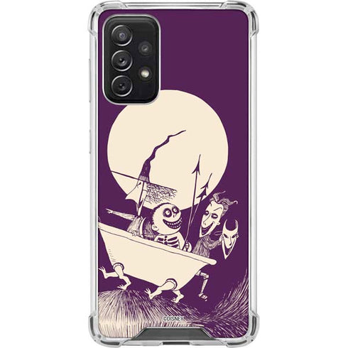 Disney The Nightmare Before Christmas Lock Shock and Barrel Art Galaxy A72 5G Clear Case