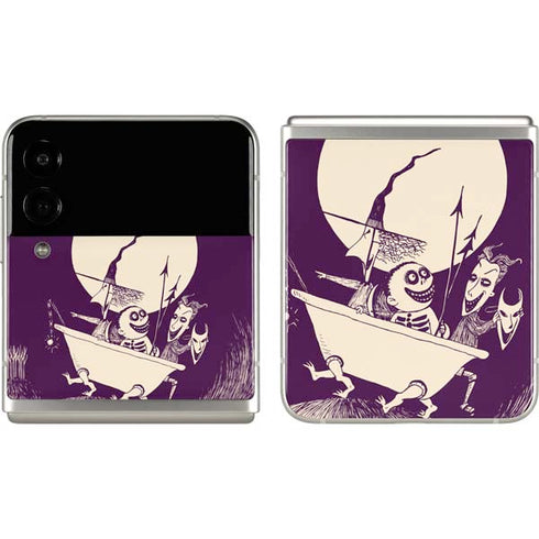 Disney The Nightmare Before Christmas Lock Shock and Barrel Art Galaxy Z Flip3 5G Skin