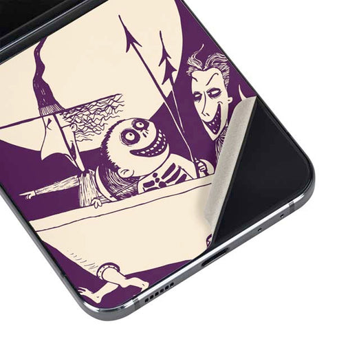 Disney The Nightmare Before Christmas Lock Shock and Barrel Art Galaxy Z Flip5 5G Skin