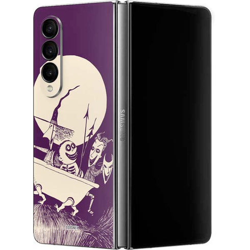 Disney The Nightmare Before Christmas Lock Shock and Barrel Art Galaxy Z Fold4 5G Skin