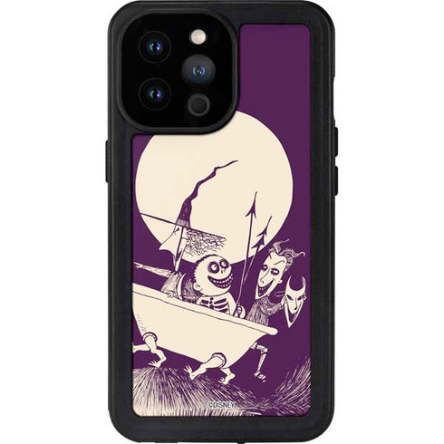 Disney The Nightmare Before Christmas Lock Shock and Barrel Art iPhone 14 Pro Max Waterproof Case