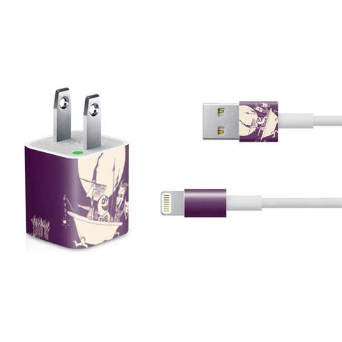 Disney The Nightmare Before Christmas Lock Shock and Barrel Art iPhone Charger (5W USB) Skin